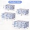 Blue and White Porcelain Storage Boxes with Lids (Rectangular Set 4)